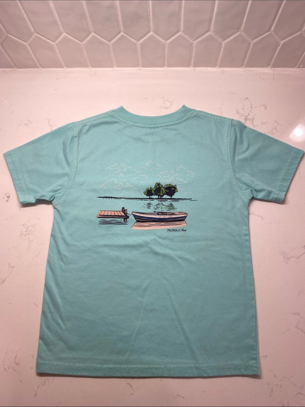 Properly Tied Pocketed Lake Graphic Tee Summer Pastel Preppy